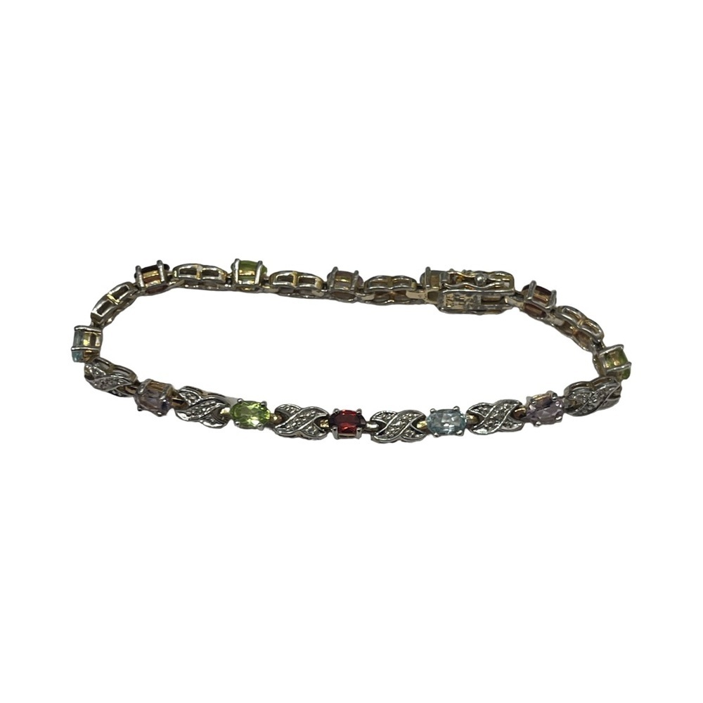 Elegant Multi-Color Gemstone Bracelet